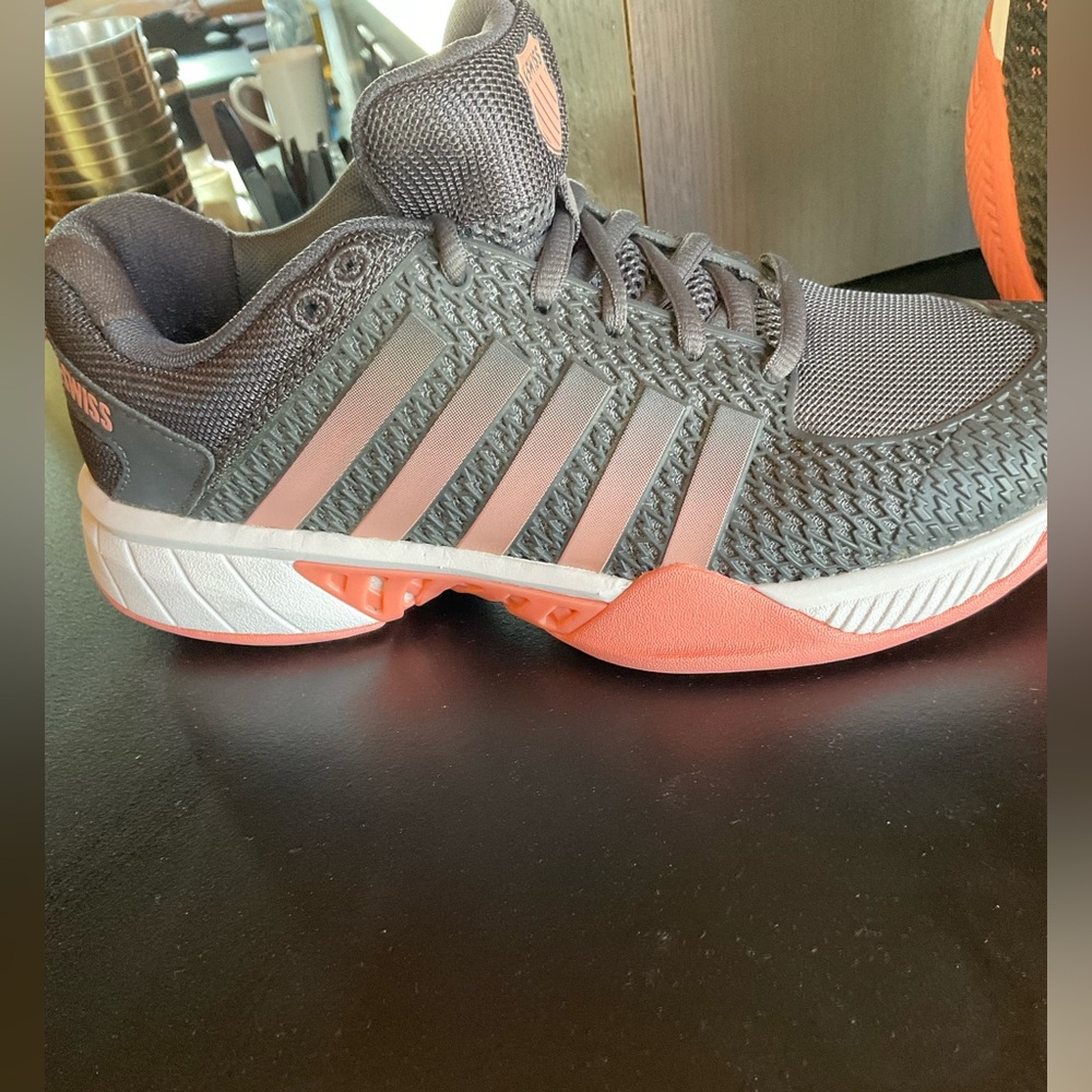 K-Swiss Women's Charcoal and Coral Athletic Shoes